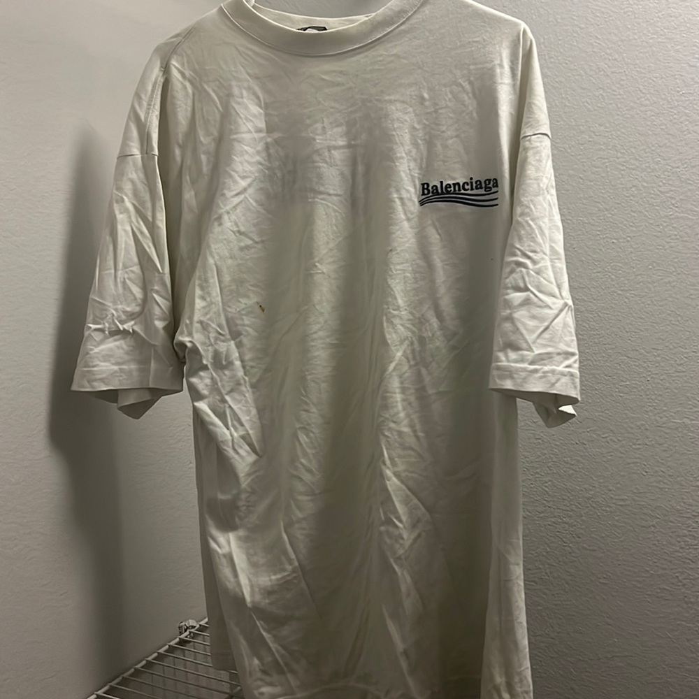 Light gray large oversized classic balenciaga t shirt